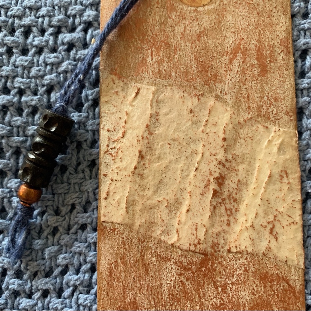 *SOLD. Handmade Bookmark. Handmade paper wood bd